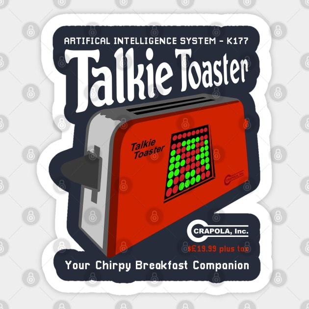 Talkie Toaster Breakfast Companion Sticker by Meta Cortex